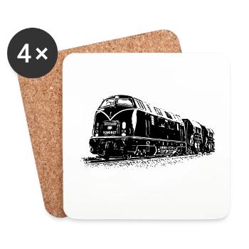 V 200 Diesel Locomotive - Coasters (set of 4) - white - Front