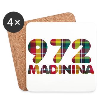 972 MADININA - Dessous de verre (lot de 4) - blanc - Devant