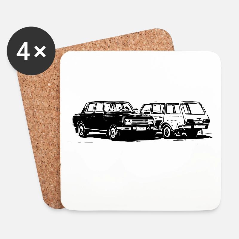 Wartburg P 353 - Untersetzer (4er-Set) - Weiß