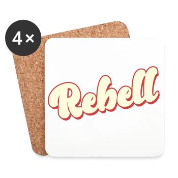 rebel dieb rowdy rebell bandit hustler gang crime - Coasters (set of 4) - white - Front