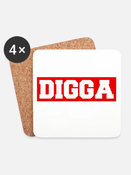 Digga - Untersetzer (4er-Set) - Weiß