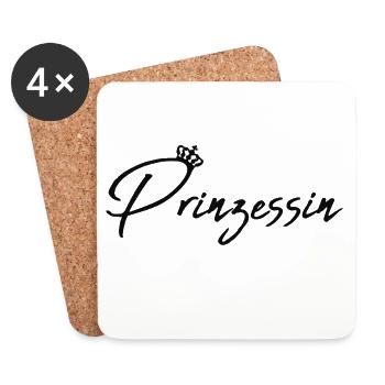 Prinzessin - Untersetzer (4er-Set) - Weiß - Vorne