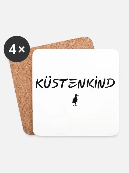 Küstenkind - Untersetzer (4er-Set) - Weiß