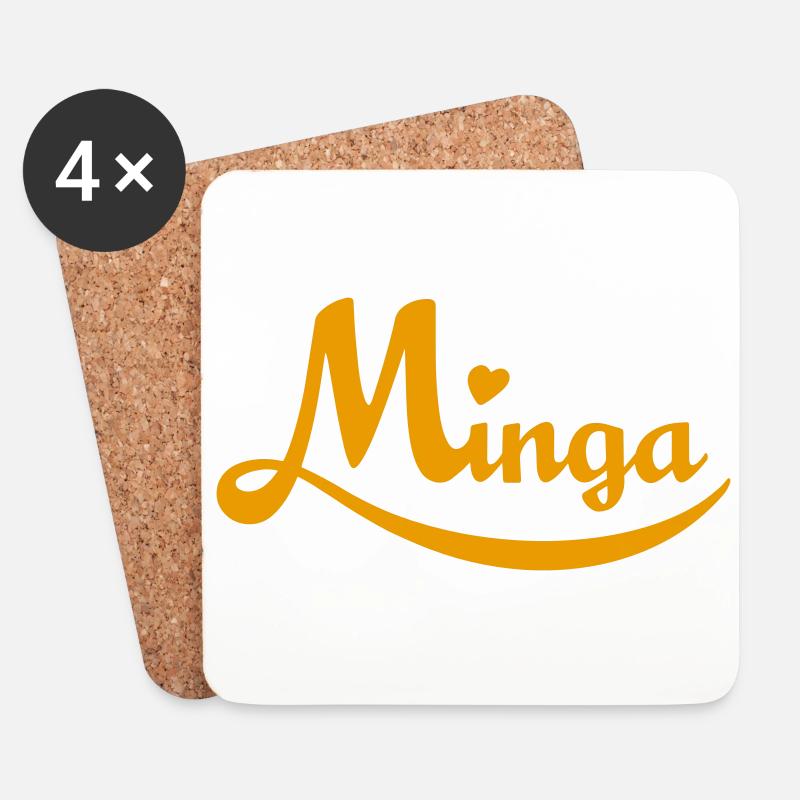 Minga - aus Liebe zu München! - Untersetzer (4er-Set) - Weiß