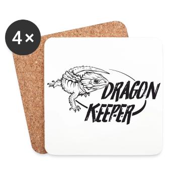 Rotäugiger Krokodil Skink Drachenhüter - Untersetzer (4er-Set) - Weiß - Vorne