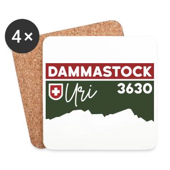 Dammastock Berg Uri Wanderung Ostgrat Besteigung - Untersetzer (4er-Set) - Weiß - Vorne