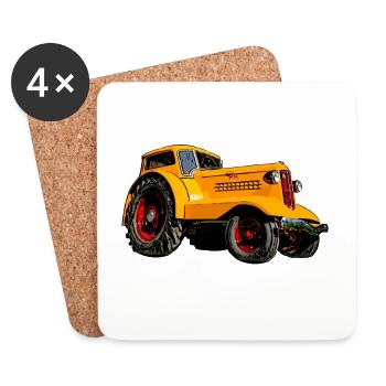 Minneapolis UDLX Komfortraktor - Untersetzer (4er-Set) - Weiß - Vorne