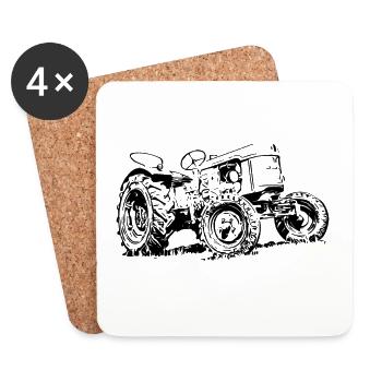 Traktor D25 - Untersetzer (4er-Set) - Weiß - Vorne