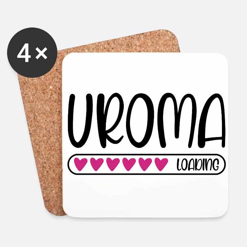 Uroma loading - Untersetzer (4er-Set) - Weiß