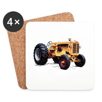 Minneapolis Tractor G Series - Coasters (set of 4) - white - Front