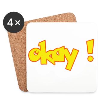 OK - Coasters (set of 4) - white - Front