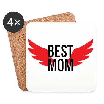 Best Mom - Mother's Day - Coasters (set of 4) - white - Front