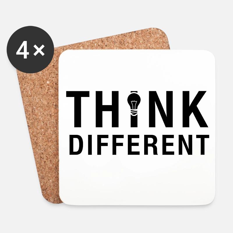 Kreatives Denken Sie anders Glühbirnendesign - Untersetzer (4er-Set) - Weiß