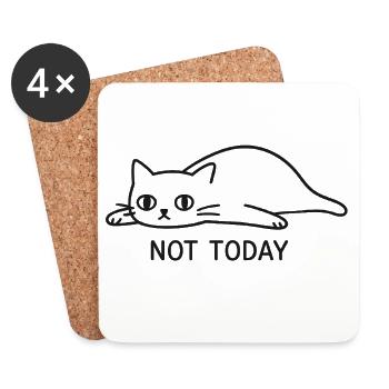 Not Today - Coasters (set of 4) - white - Front