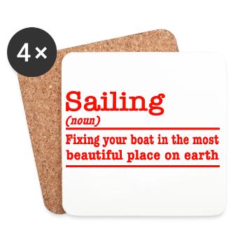 Sailing funny saying for sailors - Coasters (set of 4) - white - Front