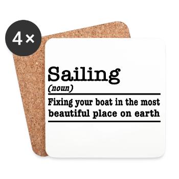 Sailing funny saying for sailors - Coasters (set of 4) - white - Front