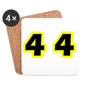 44 Number Symbol - Coasters (set of 4) - white - Front