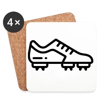 chaussure de football crampons - Dessous de verre (lot de 4) - blanc - Devant