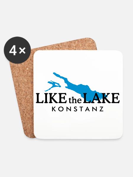 Like the Lake - Konstanz am Bodensee - Untersetzer (4er-Set) - Weiß