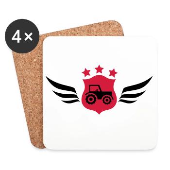 Farming / Landwirtschaft / Agriculture - Untersetzer (4er-Set) - Weiß - Vorne