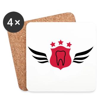 Dentist / Zahnarzt / Dentiste - Coasters (set of 4) - white - Front