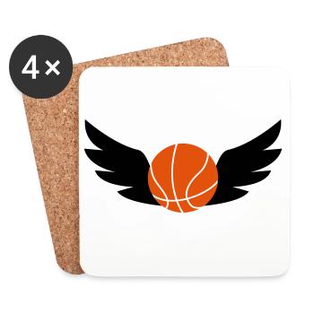 Basketball - Basket Ball - Game - Sport - Player - Coasters (set of 4) - white - Front
