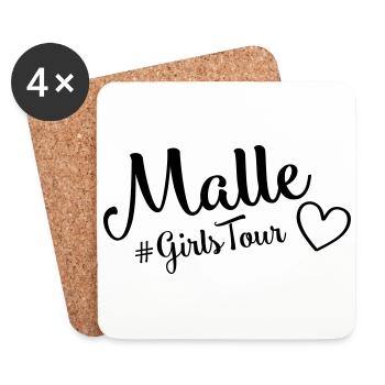 malle girls tour heart - Dessous de verre (lot de 4) - blanc - Devant