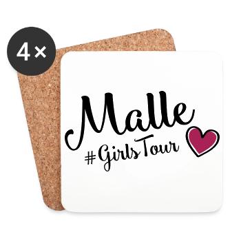 malle girls tour heart - Dessous de verre (lot de 4) - blanc - Devant