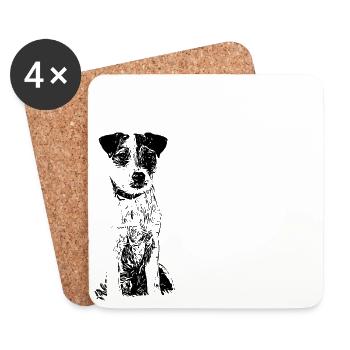 Parson Russell Terrier - dog gift idea - Coasters (set of 4) - white - Front