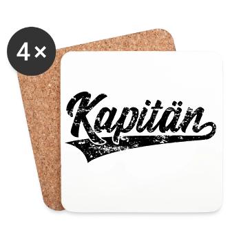 KAPITÄN SEGLER - Untersetzer (4er-Set) - Weiß - Vorne