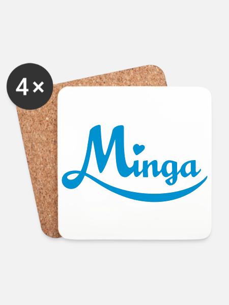 Minga - das bayerische München - Untersetzer (4er-Set) - Weiß