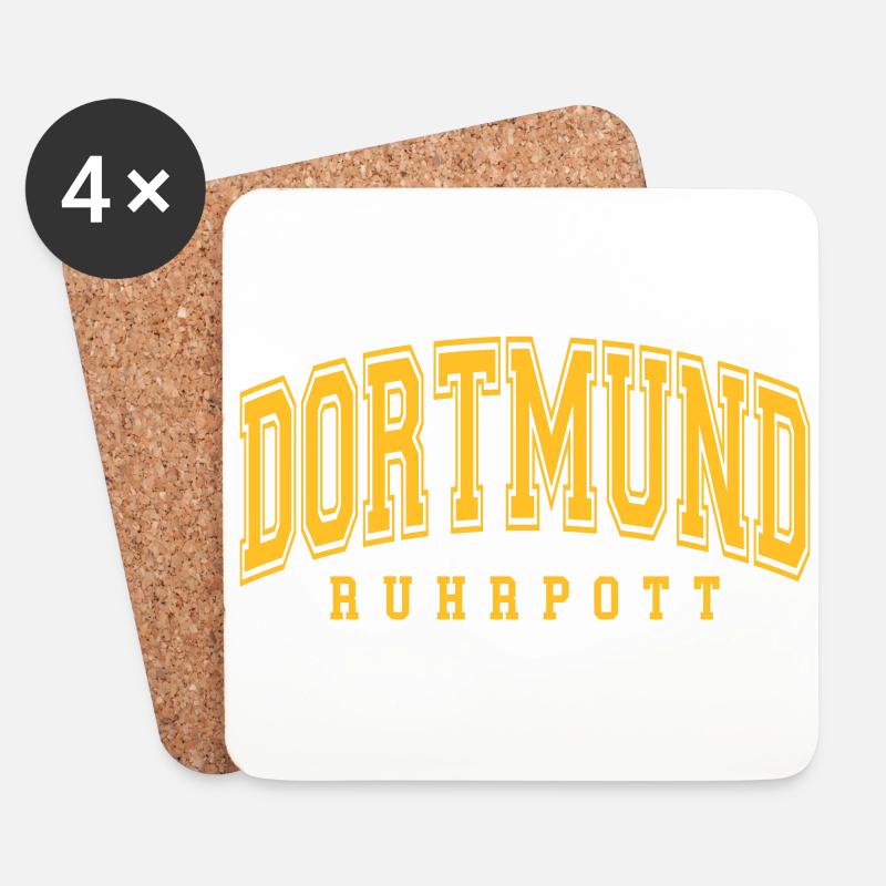 Dortmund - Untersetzer (4er-Set) - Weiß