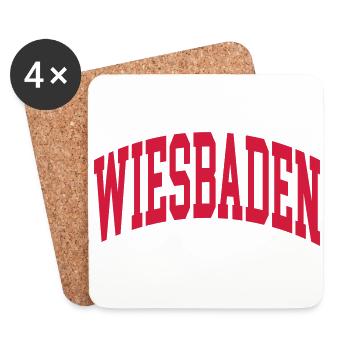 Wiesbaden - Untersetzer (4er-Set) - Weiß - Vorne