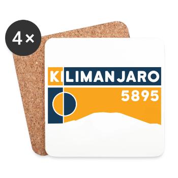 Mount Kilimanjaro Kilimandscharo Kenia Tansania - Untersetzer (4er-Set) - Weiß - Vorne
