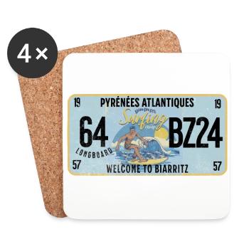 Welcome to Biarritz - Dessous de verre (lot de 4) - blanc - Devant