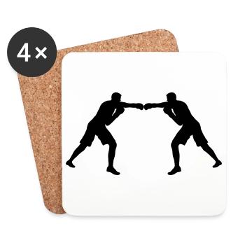 Light and strength in a duel - Coasters (set of 4) - white - Front