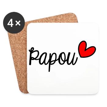 PAPUAN. DAD. FATHER'S DAY. HAPPY FATHER'S DAY - Coasters (set of 4) - white - Front