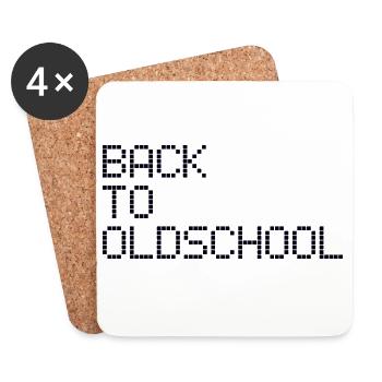 OLDSCHOOL - Coasters (set of 4) - white - Front