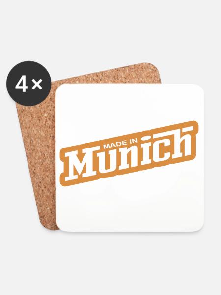 München - weil´s Deine Stadt ist! - Untersetzer (4er-Set) - Weiß