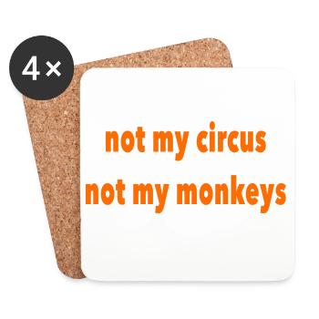 not my circus - Coasters (set of 4) - white - Front