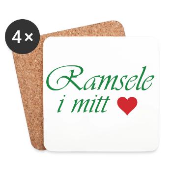 Ramsele in my Heart - Dessous de verre (lot de 4) - blanc - Devant