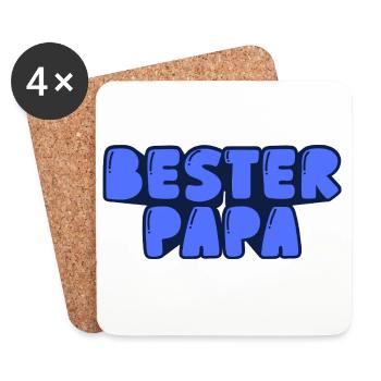 Bester Papa - Untersetzer (4er-Set) - Weiß - Vorne