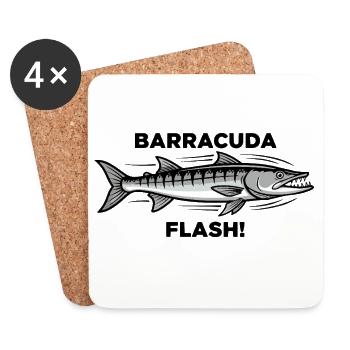 Barracuda Flash Predator Sea Barracuda - Coasters (set of 4) - white - Front