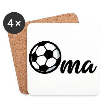 Grand-mère retraitée de football - Dessous de verre (lot de 4) - blanc - Devant