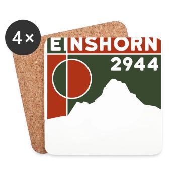 Einshorn Tour Randonnée Randonnée Ski Randonnée Souvenir - Dessous de verre (lot de 4) - blanc - Devant