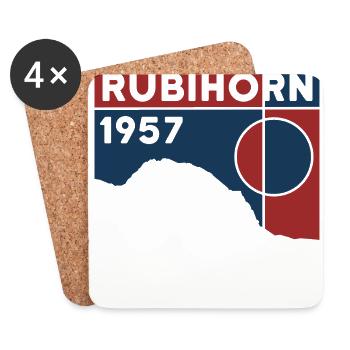 Rubihorn North Face Climbing Bavaria Hiking Souvenir - Coasters (set of 4) - white - Front