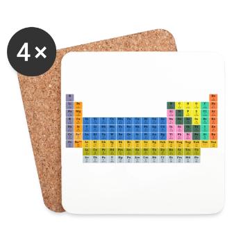 PeriodicTable - Untersetzer (4er-Set) - Weiß - Vorne