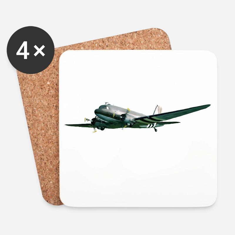 C-47 - Untersetzer (4er-Set) - Weiß