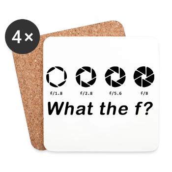 What the f - Untersetzer (4er-Set) - Weiß - Vorne