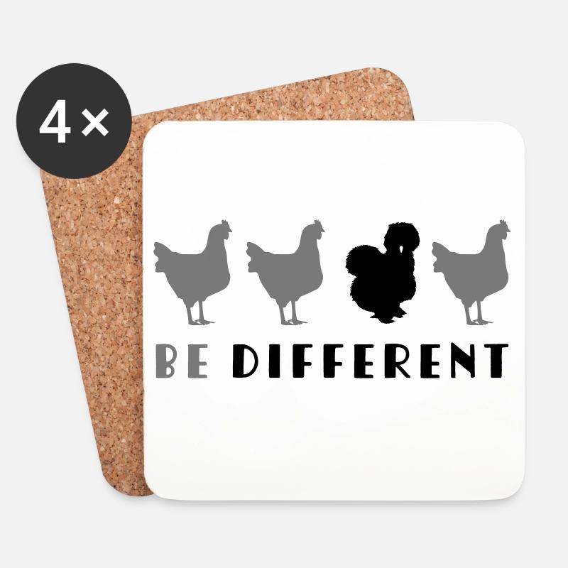 Be Different - Untersetzer (4er-Set) - Weiß
